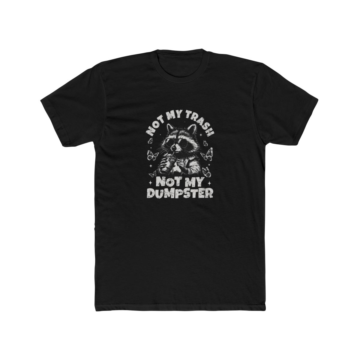 Retro Funny Raccoon 90s Graphic Shirt, Vintage Funny Raccoon Not My Trash Not My Dumpster T Shirt, Vintage Washed Shirt, Funny Teenage Gift - alternate angle 5, merchandise