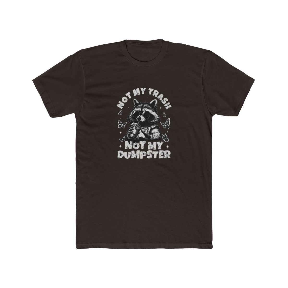 Retro Funny Raccoon 90s Graphic Shirt, Vintage Funny Raccoon Not My Trash Not My Dumpster T Shirt, Vintage Washed Shirt, Funny Teenage Gift - alternate angle 4, merchandise