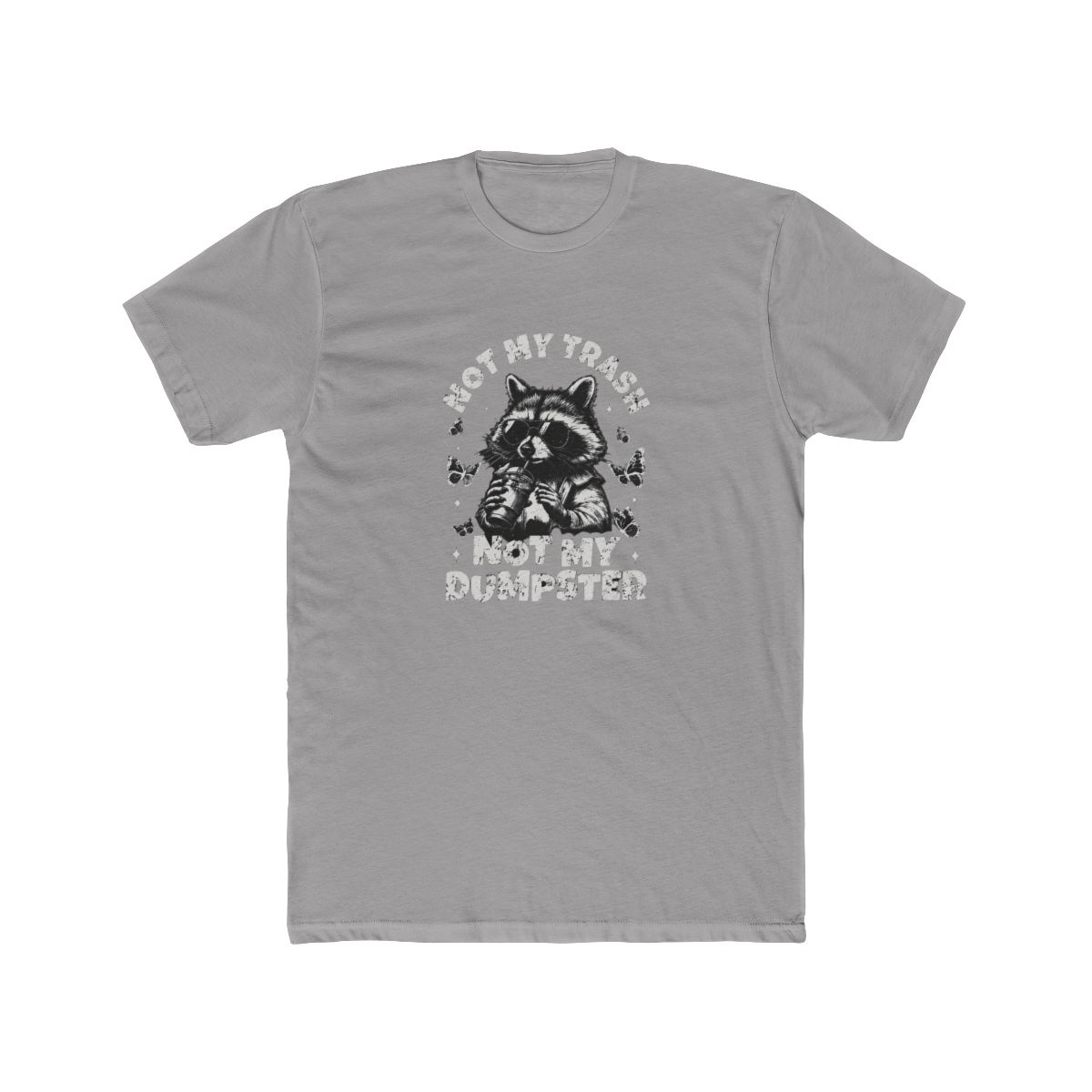 Retro Funny Raccoon 90s Graphic Shirt, Vintage Funny Raccoon Not My Trash Not My Dumpster T Shirt, Vintage Washed Shirt, Funny Teenage Gift - alternate angle 3, merchandise