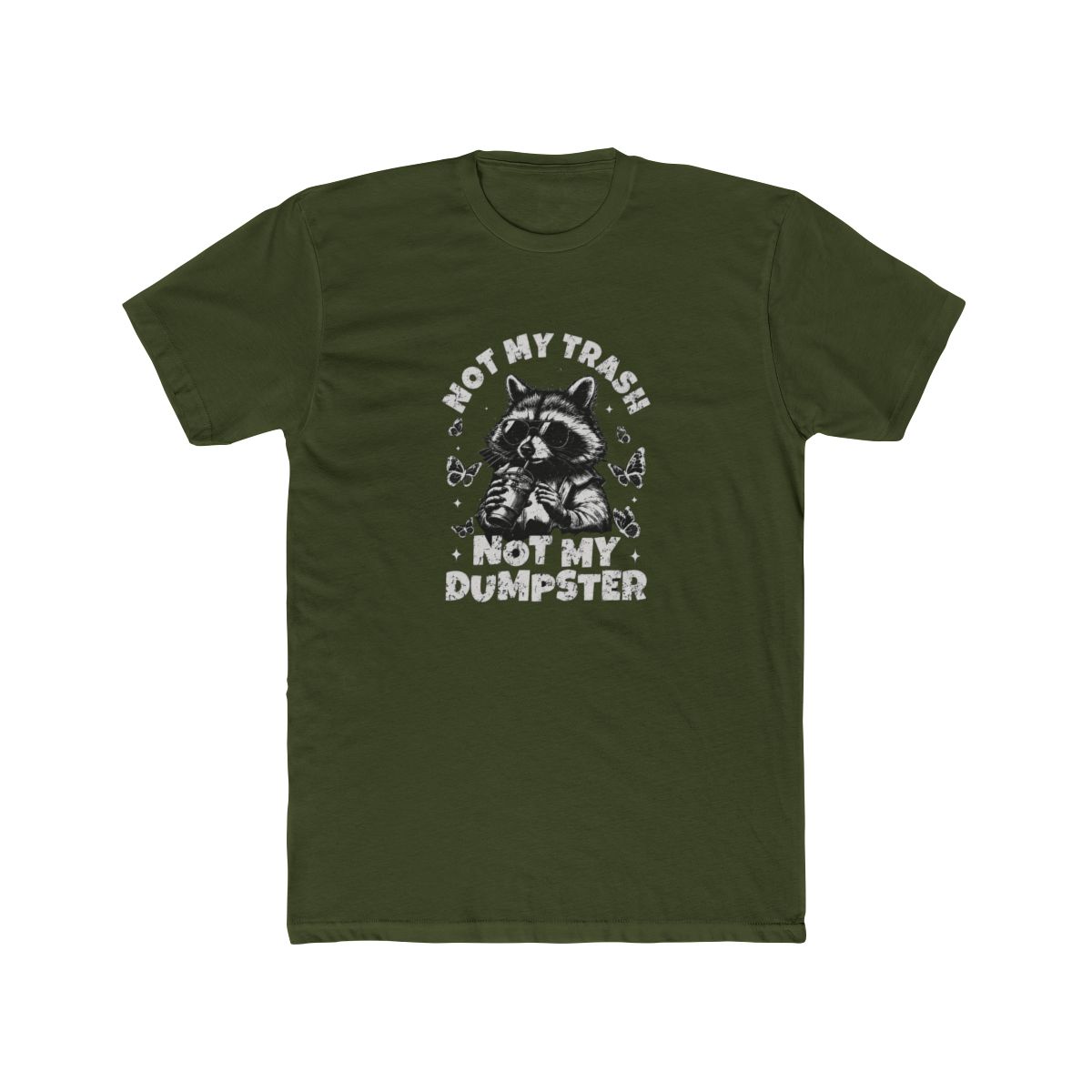 Retro Funny Raccoon 90s Graphic Shirt, Vintage Funny Raccoon Not My Trash Not My Dumpster T Shirt, Vintage Washed Shirt, Funny Teenage Gift - alternate angle 2, merchandise