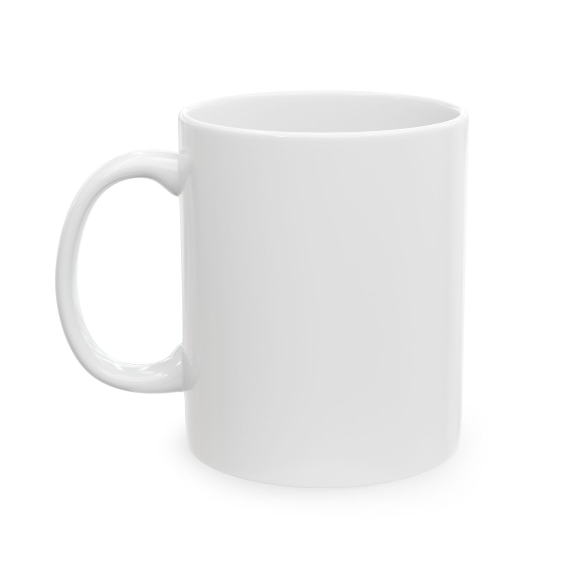 Black coffee mug featuring a white graphic of a raccoon in a bin. The text reads "It's a trash can, not a trash can't" - alternate angle 4, merchandise